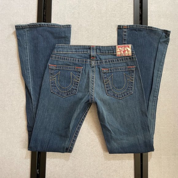 TRUE RELIGION Flare Jeans 26 Bootcut Medium Wash - Picture 5 of 8